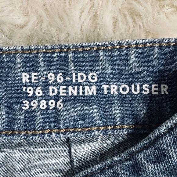 J Crew '96 Denim Trouser Jeans 27 (28x31) Blue Wide Leg High Rise Womens - Picture 6 of 11